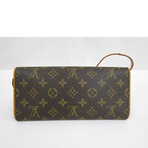 61431 2 Louis Vuitton Pochette Twin GM Monogram Clutch Bag Brown