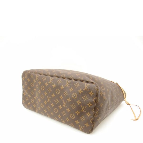 61447 3 Louis Vuitton Neverfull GM Monogram Tote Bag Brown