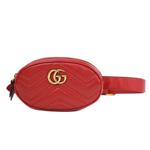 61468 1 Gucci GG Marmont Leather Body Bag Black