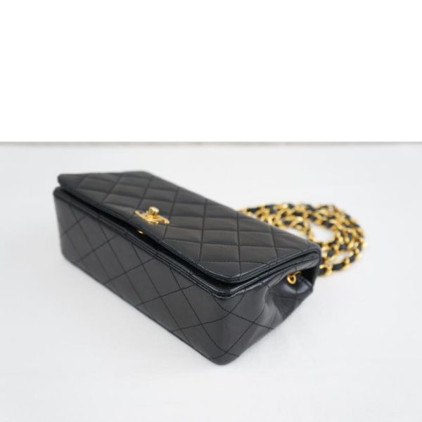 61499 4 CHANEL Mini Matelasse Chain Shoulder Bag Black