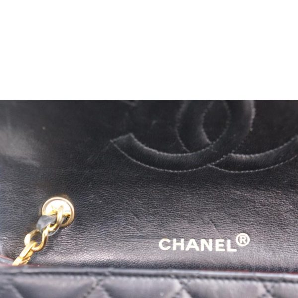 61499 9 CHANEL Mini Matelasse Chain Shoulder Bag Black