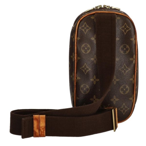 61565 2 Louis Vuitton Pochette Ganju Monogram Bag Brown