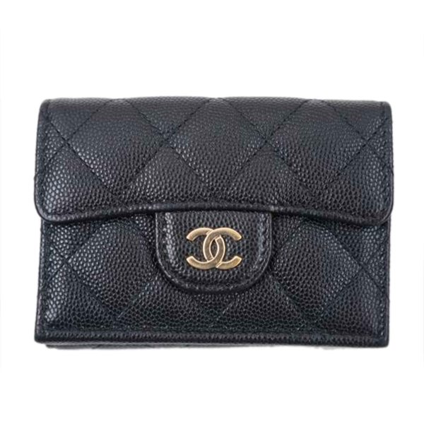 61579 1 Chanel Matelassé Caviar Skin Wallet