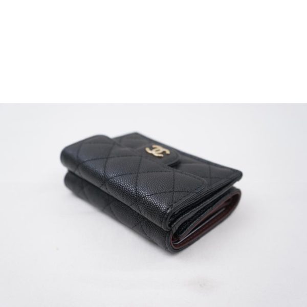 61579 3 Chanel Matelassé Caviar Skin Wallet