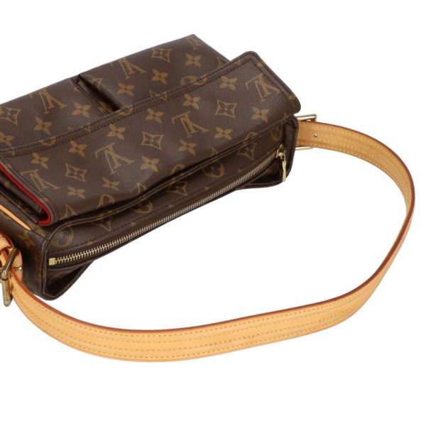 61659 4 Louis Vuitton Viva Cité MM Monogram Shoulder Bag Brown