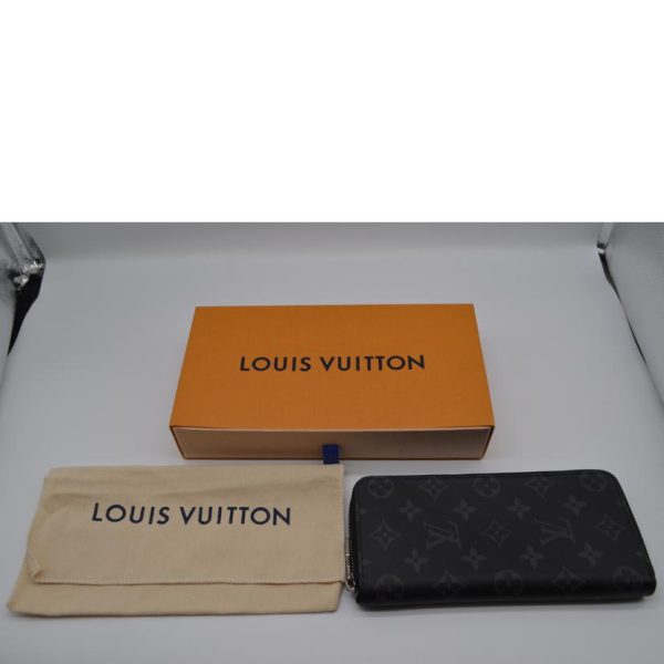 61724 6 Louis Vuitton Zippy Wallet Vertical Wallet Monogram Eclipse