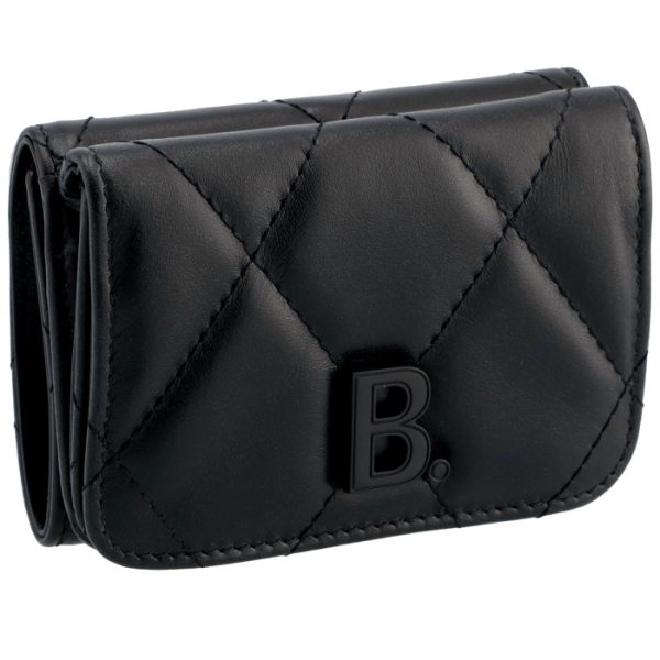 6177811wn171000 Balenciaga Touch Trifold Mini Wallet Black