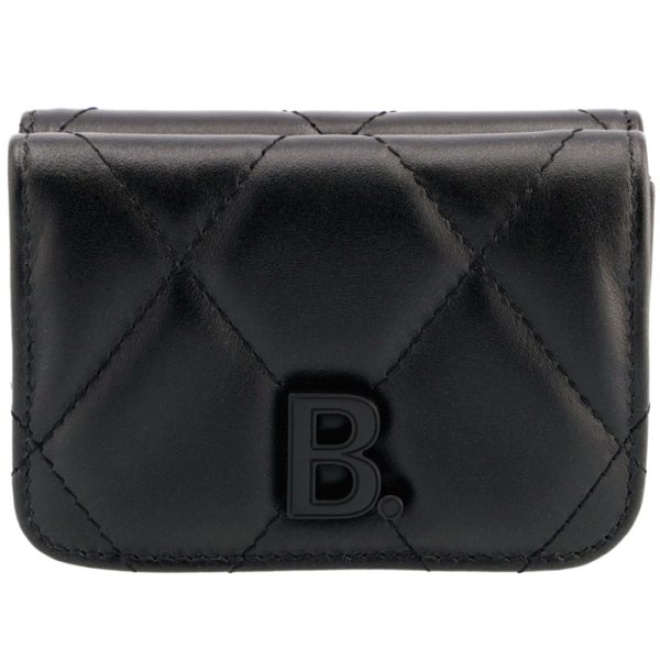 6177811wn171000 1 Balenciaga Touch Trifold Mini Wallet Black