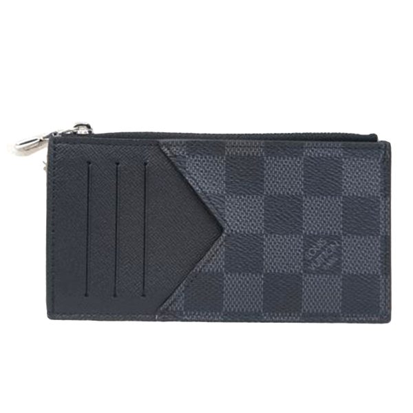 61813 1 Louis Vuitton Coin Card Holder Damier Graphite