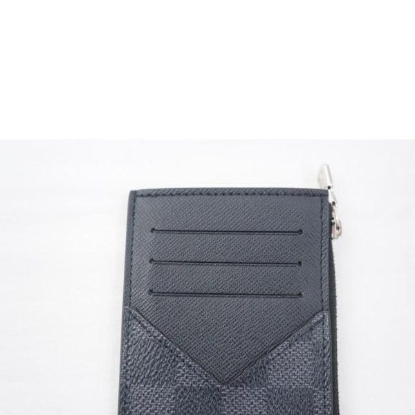 61813 4 Louis Vuitton Coin Card Holder Damier Graphite