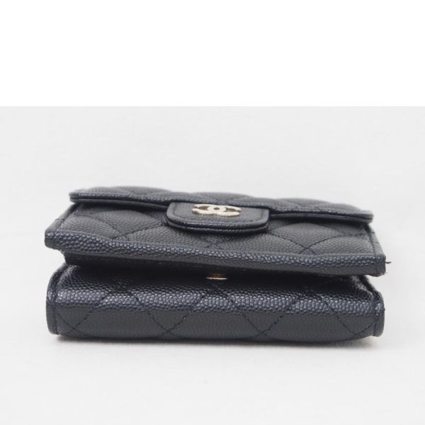 61822 4 Chanel Small Wallet Grained Black