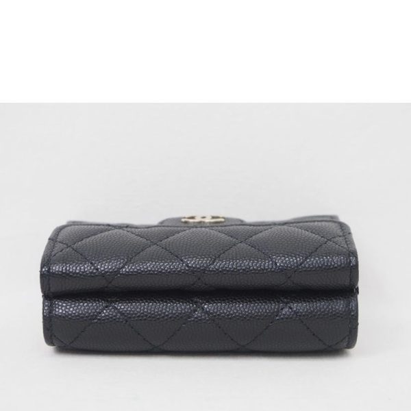 61822 5 Chanel Small Wallet Grained Black