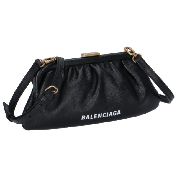 6188951izom1000 Balenciaga Cloud XS Clutch Bag Black