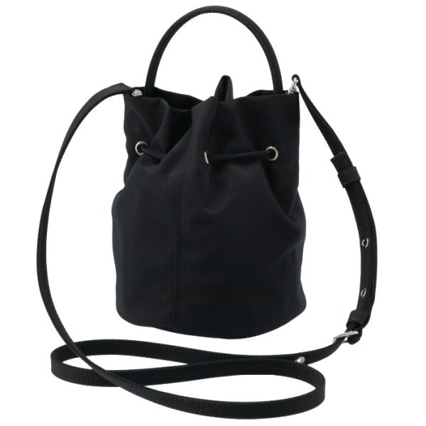 619458h852n1000 2 Balenciaga Wheel XS Drawstring Bucket Bag Black