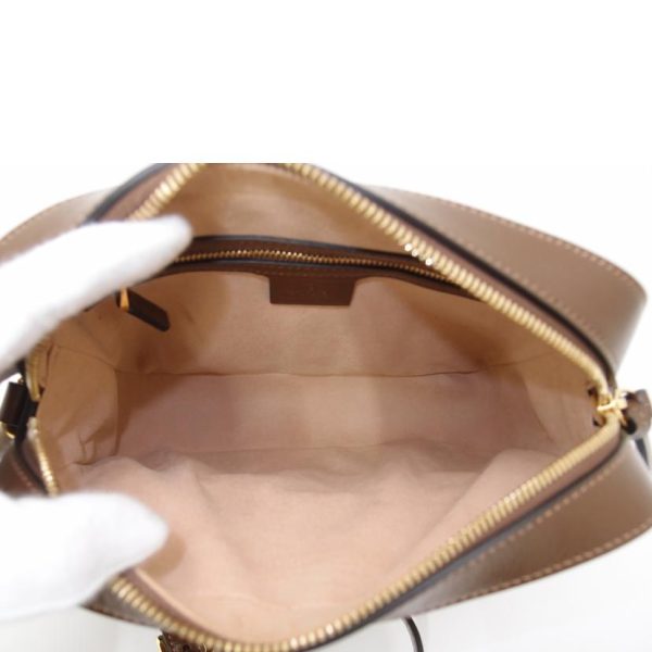 62062 5 Gucci GG Supreme Horsebit Shoulder Bag Brown