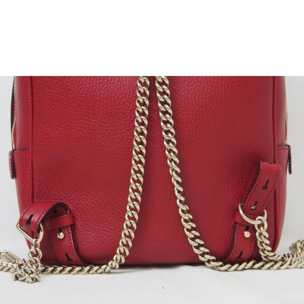 62072 4 Gucci Soho Interlocking Leather Backpack Red