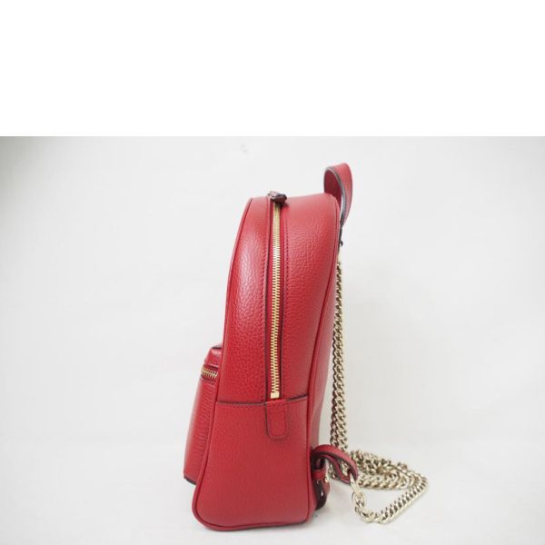 62072 5 Gucci Soho Interlocking Leather Backpack Red