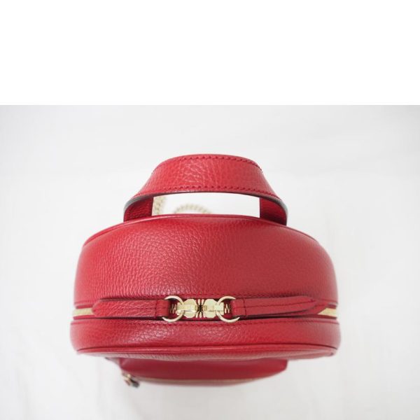 62072 7 Gucci Soho Interlocking Leather Backpack Red