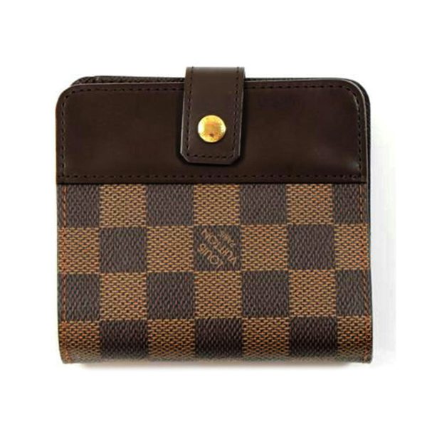 62076 1 Louis Vuitton Compact Zip Wallet Damier Ebene