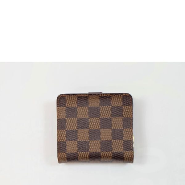 62076 2 Louis Vuitton Compact Zip Wallet Damier Ebene