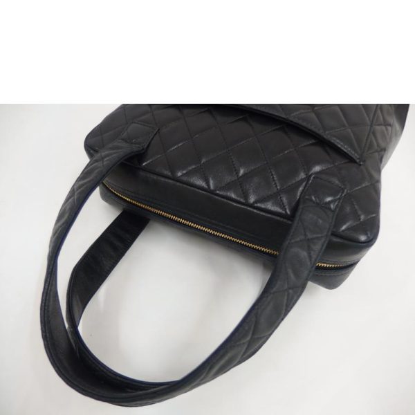 62083 3 Chanel Coco Mark Hand Tote Bag Black