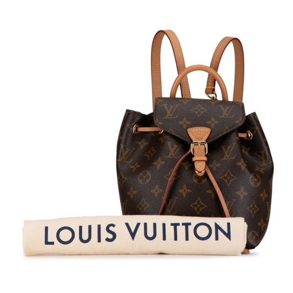 620hdqd4k9r7opkj 9 Louis Vuitton Monogram Montsouris NMBB Rucksack Backpack M45502 Brown PVC Leather