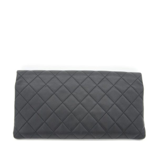 62411 2 Chanel Coco Mark Clamskin Clutch Bag