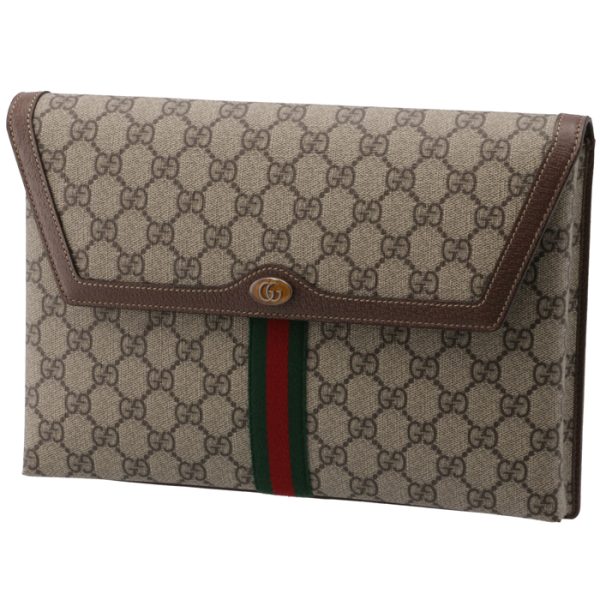 62571396iws8745 1 GUCCI Ophidia GG Clutch Bag Beige