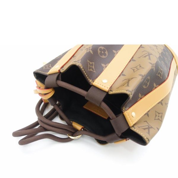 62697 4 Louis Vuitton Randone Messenger Monogram Stripe Shoulder Bag Brown