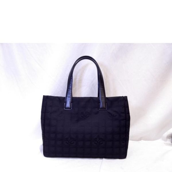 62783 2 Chanel Travel Line Tote Bag Black