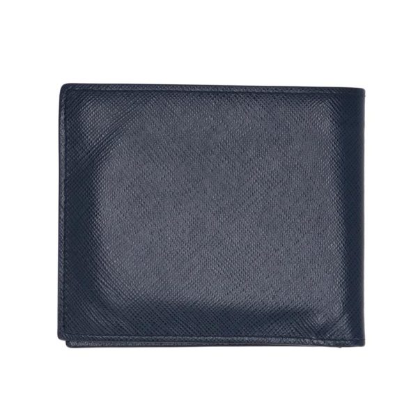 62951 2 Prada 2 Fold Wallet Black