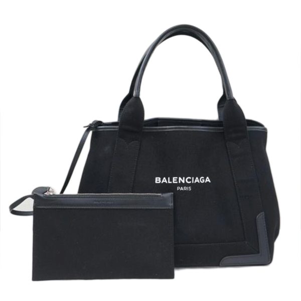 63095 1 Balenciaga Navy Cabas Bag Black