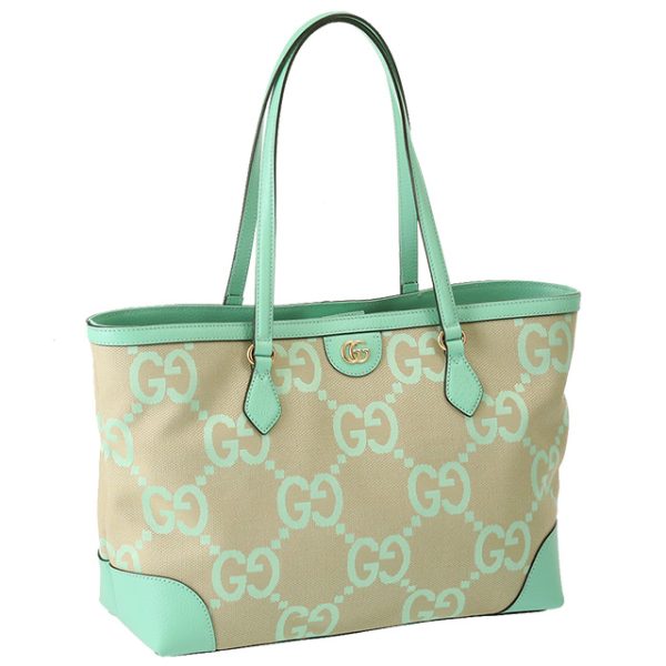 631685 ukmbg 9549 GUCCI Jumbo GG Medium Tote Bag Beige Mint Green