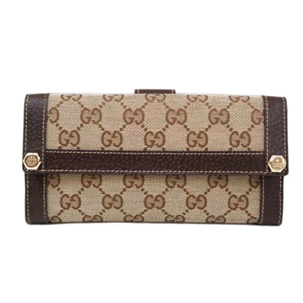 63223 1 Gucci GG Canvas Wallet Biege