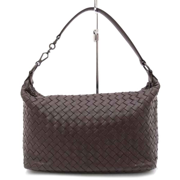 63246 1 Bottega Veneta Intrecciato One Shoulder Bag Brown