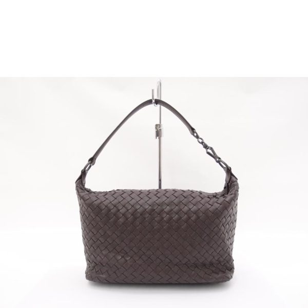 63246 2 Bottega Veneta Intrecciato One Shoulder Bag Brown