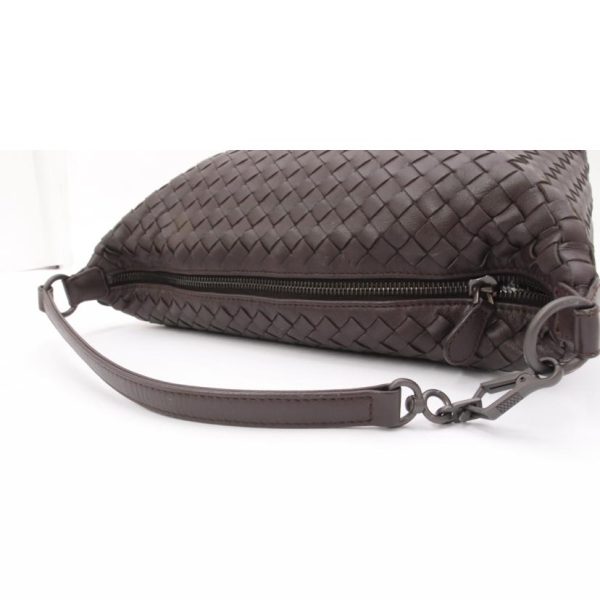 63246 4 Bottega Veneta Intrecciato One Shoulder Bag Brown