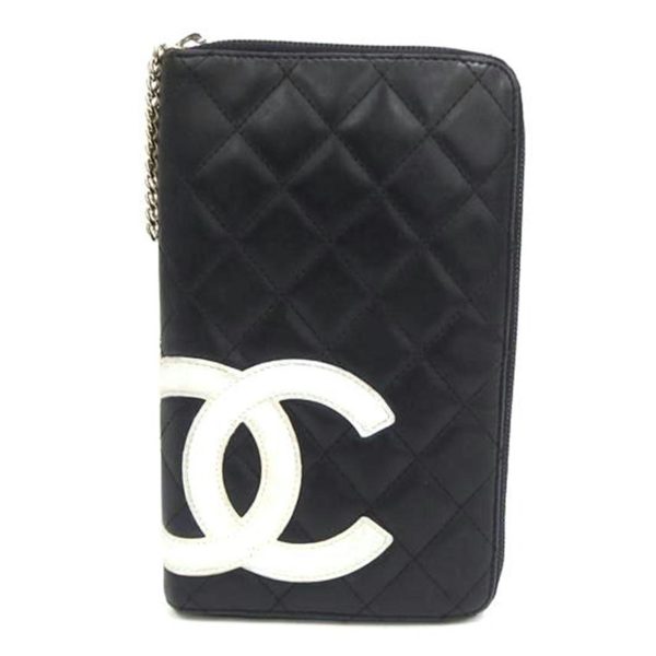 63315 1 Chanel Cambon Line Organizer Wallet Bag Black