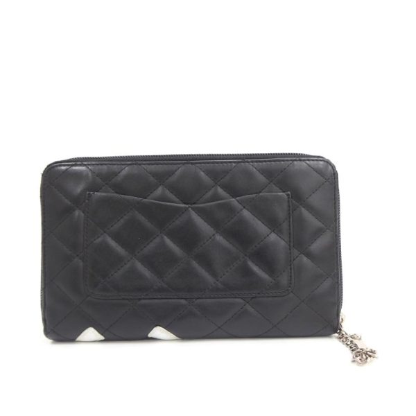 63315 2 Chanel Cambon Line Organizer Wallet Bag Black