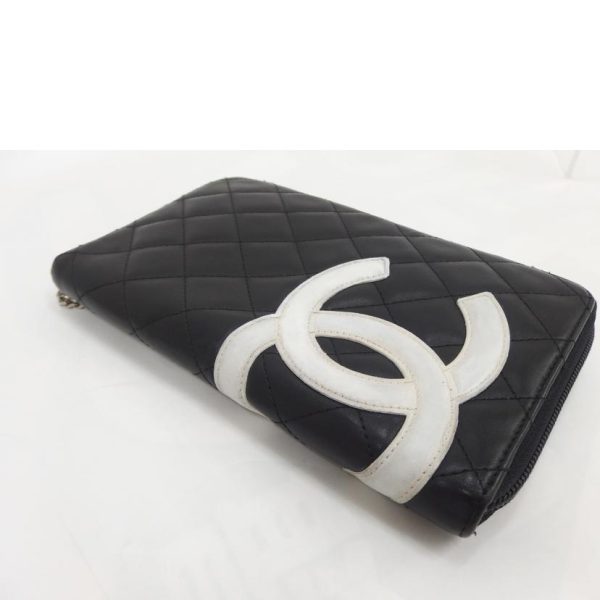 63315 3 Chanel Cambon Line Organizer Wallet Bag Black