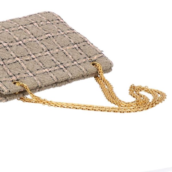 63335 3 Chanel Tweed Chain Shoulder Bag