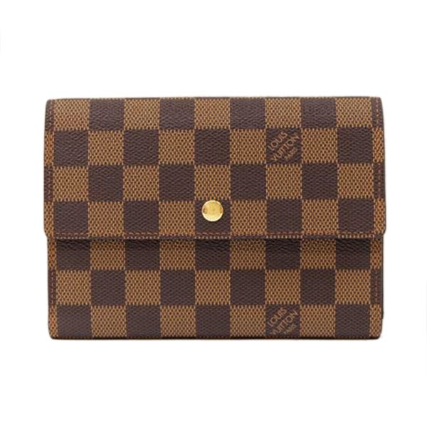 63561 1 Louis Vuitton Porte Tresor Wallet Damier Ebene