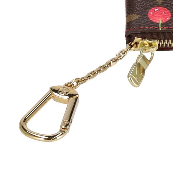 63590 6 Louis Vuitton Pochette Cle Monogram Cherry Key Holder