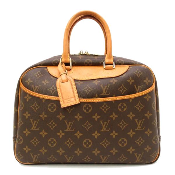 63604 1 Louis Vuitton Bowling Vanity Old Deauville Monogram Bag Brown