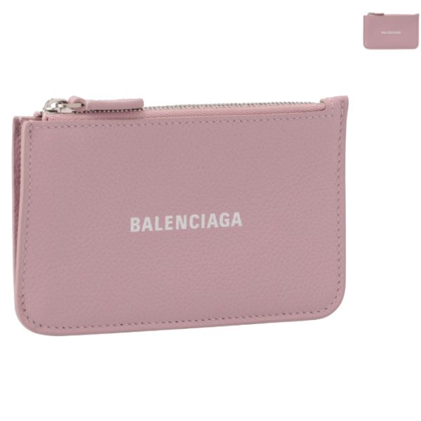 6371301izi3 Balenciaga Card Holder Coin Case Pink