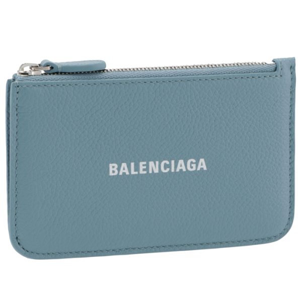 6371301izi34791 Balenciaga Card Holder Coin Case Blue