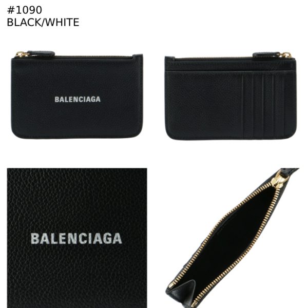 6371301izim 5 Balenciaga Card Holder Coin Case Black