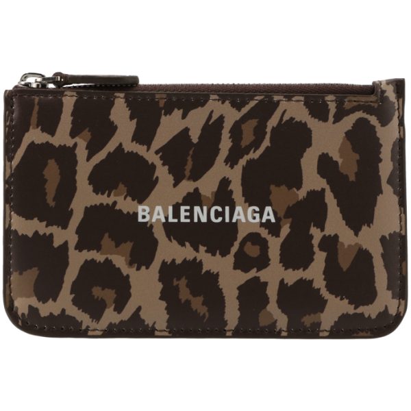 6371302aalk 1 Balenciaga Card Holder Coin Case Brown