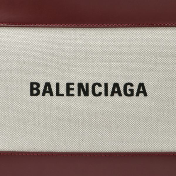 6394972hh2n9265 4 Balenciaga Logo Canvas Crossbody Bag Bordeaux White