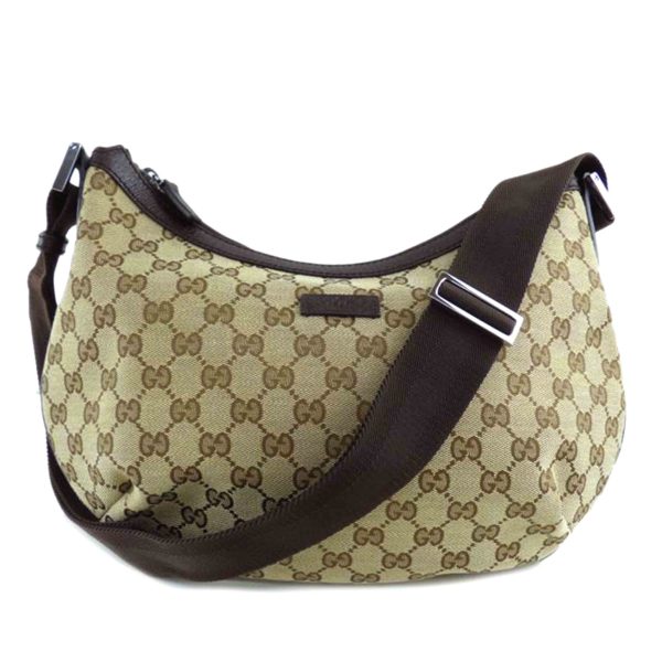 63970 1 Gucci GG Canvas Leather Shoulder Bag